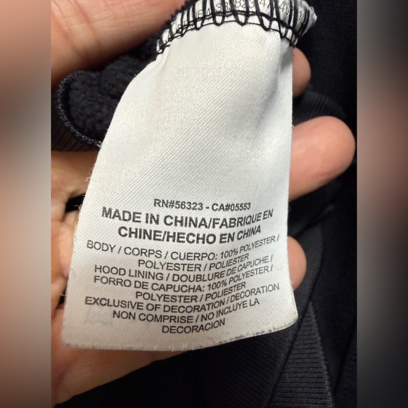 Nike Black Hoodie Boy’s Large Sweatshirt 0122 - Picture 6 of 7